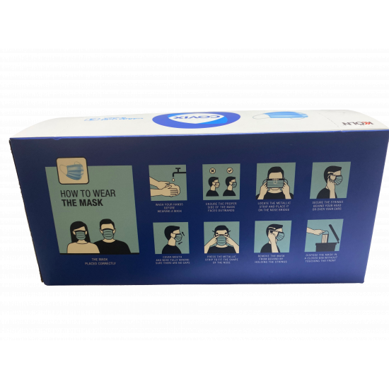 كمامة طبية 3 طبقات فلتر البكتيريا 95% عدد 50 حبة في العلبة من كوفيكس (عرض لفترة محدودة) كمامة طبية 3 طبقات فلتر البكتيريا 95% عدد 50 حبة في العلبة من كوفيكس (عرض لفترة محدودة)