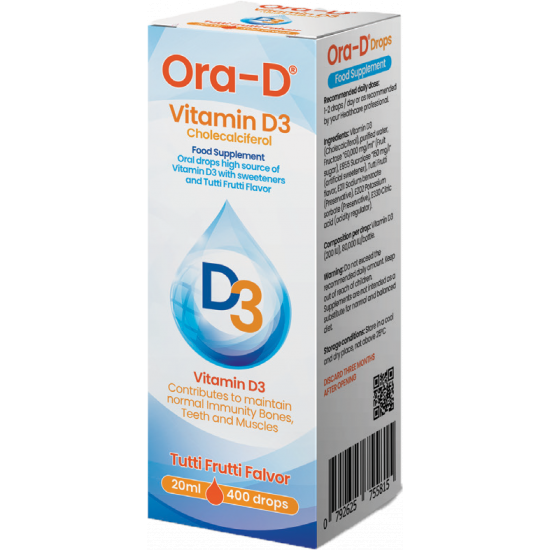  اور دي فيتامين D3 وحدة نقط بالفم 20 مل للاطفال