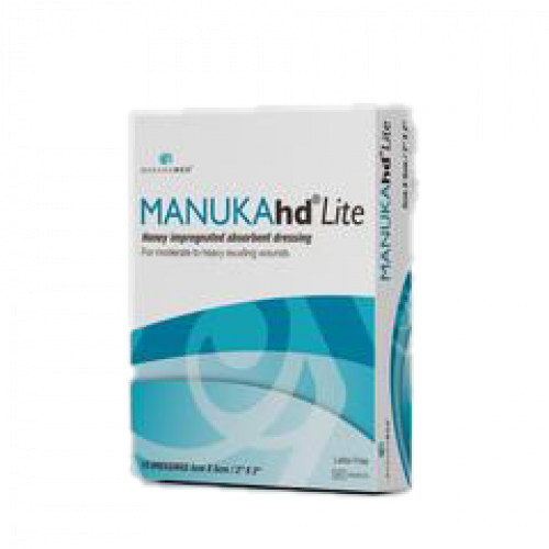 مانوكا اتش دي لايت ضمادات جروح 5x5 سم ماصة مشبعة بالعسل الخالص من زهرة المانوكا علبة عدد 10 حبات