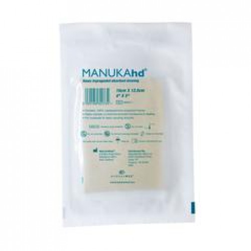 مانوكا اتش دي لايت ضمادات جروح 5x5 سم ماصة مشبعة بالعسل الخالص من زهرة المانوكا علبة عدد 10 حبات