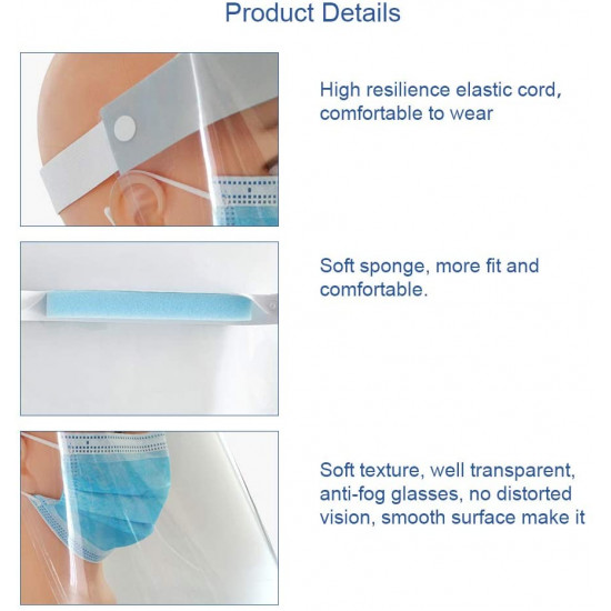 فيس شيلد درع واقي وجة طبي مضاد لرطوبة من شركة  COTISEN