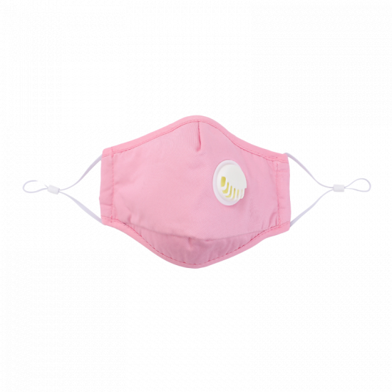 كمامة قماشية لصغار مع فلتر ومسار لتنفس متوفر الان ( لون ازرق وزهري )