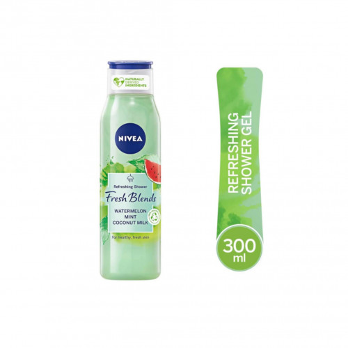 نيفيا جل استحمام فرش بالبطيخ والنعناع وحليب جوز الهند - 300 مل نيفيا جل استحمام فرش بالبطيخ والنعناع وحليب جوز الهند - 300 مل