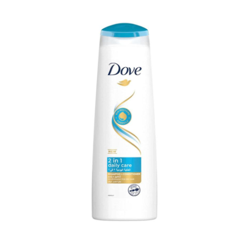 Dove daily care shampoo 2 in 1 shampoo + nourishing conditioner for dry hair 400 ml