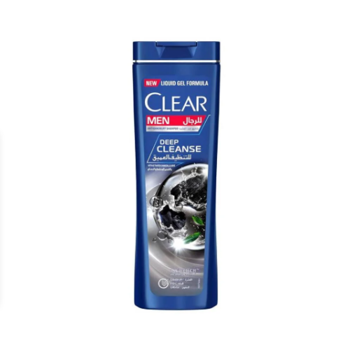 Clear anti-dandruff shampoo for men for deep cleaning with charcoal and mint - 350 ml