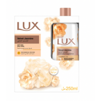 لوكس سائل استحمام مع ليفه 250 مل الياسمين المخملي