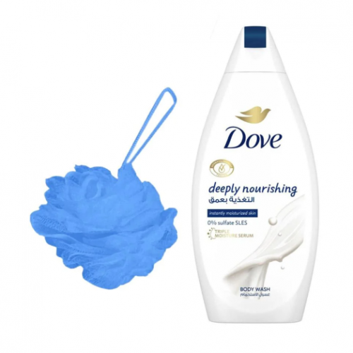 دوف غسول الجسم تغذية بعمق مع لوفة استحمام - 250 مل