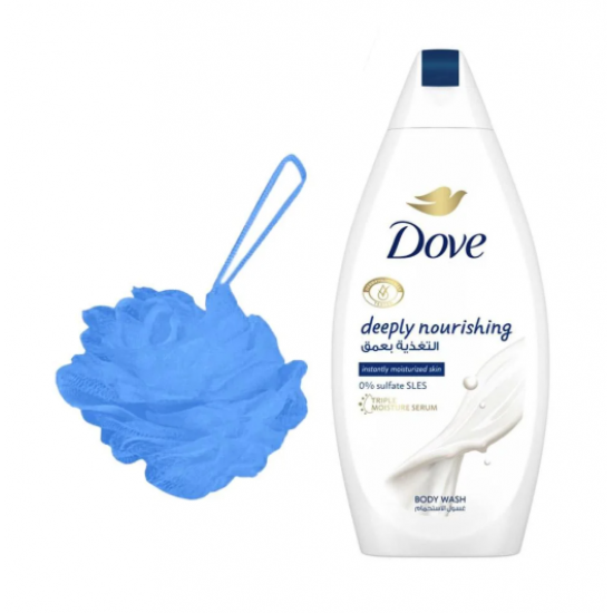 دوف غسول الجسم تغذية بعمق مع لوفة استحمام - 250 مل