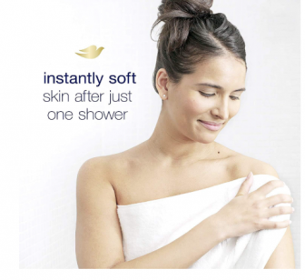 دوف غسول استحمام انتعاش وحيوية بالخيار والشاي والأخضر 250 مل مع ليفة