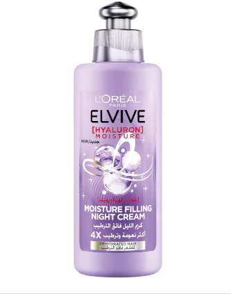 كريم ليلي الفيف هيالورون مرطب وملء بالترطيب من لوريال باريس، 200 مل