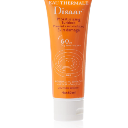 Moisturizing sun protection cream with sun protection factor 60+ for dry and sensitive skin from Disar Beauty, 80 ml