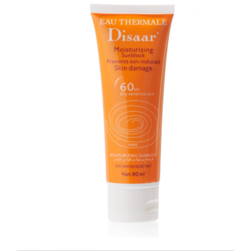 كريم مرطب للوقاية من الشمس بعامل وقاية من الشمس 60+ للبشرة الجافة والحساسة من ديسار بيوتي، 80 مل كريم مرطب للوقاية من الشمس بعامل وقاية من الشمس 60+ للبشرة الجافة والحساسة من ديسار بيوتي، 80 مل