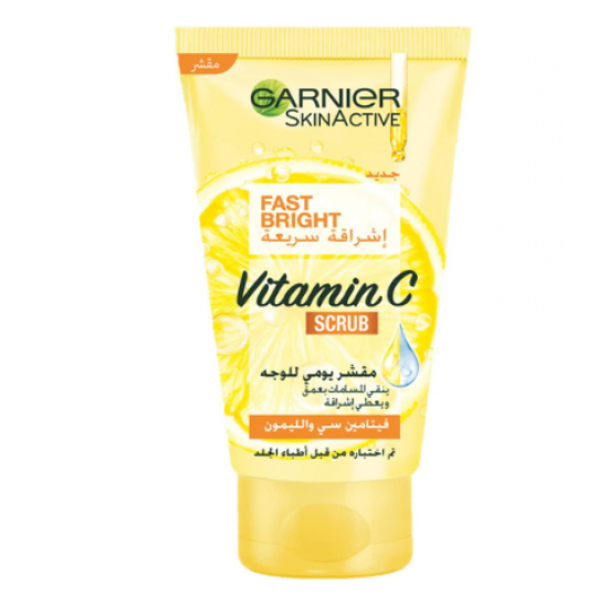 مقشر يومي للوجه لاشراقة سريعة غني بفيتامين C من غارنييه 150 مل للعناية بالبشرة ابيض للنساء 155 جم جمات مقشر يومي للوجه لاشراقة سريعة غني بفيتامين C من غارنييه 150 مل للعناية بالبشرة ابيض للنساء 155 جم جمات