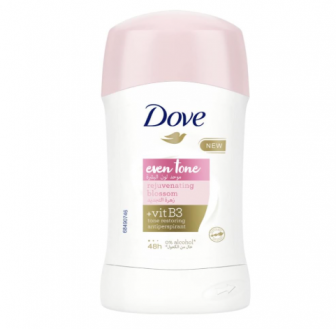  ستيك مزيل العرق ايفن تون المضاد للتعرق من دوف، يعيد البشرة تحت الابط الى لونها الطبيعي، ويجدد الزهور، لحماية 48 ساعة من العرق والرائحة، 40 غرام