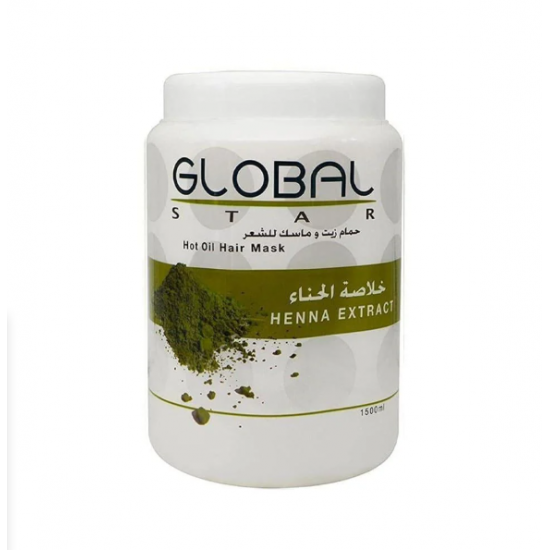 جلوبال ستار حمام زيت وماسك للشعر بخلاصة الحناء - 1500 مل