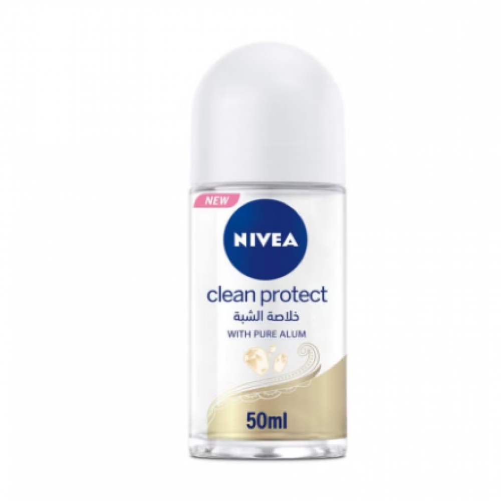 ول اون مزيل العرق كلين بروتكت بخلاصة الشبة للنساء من نيفيا، 50 مل، عديم الرائحة