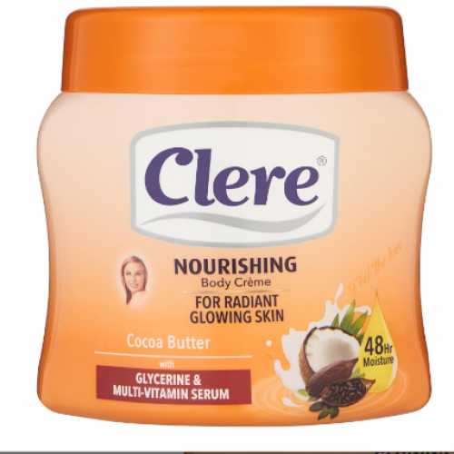 كريم مرطب للجسم بزبدة الكاكاو من كلير - 500مل كريم مرطب للجسم بزبدة الكاكاو من كلير - 500مل