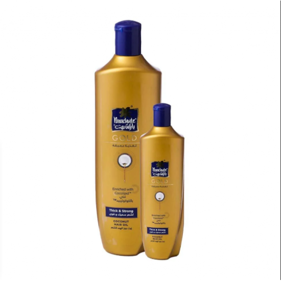 باراشوت جولد زيت جوز الهند للشعر تغذية عميقة 400 مل+ 100 مل مجانا