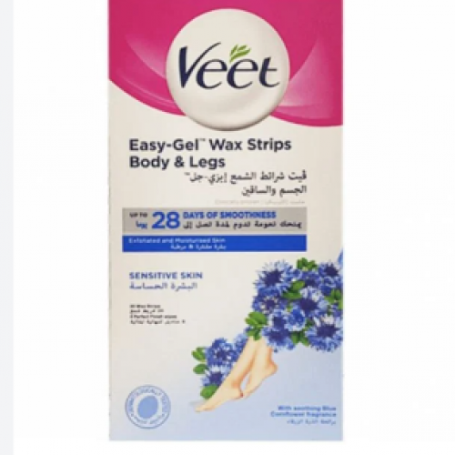ايزي جل شرائح شمعية لإزالة شعر الجسم للبشرة الحساسة من فيت , 20 شريحة ايزي جل شرائح شمعية لإزالة شعر الجسم للبشرة الحساسة من فيت , 20 شريحة