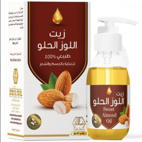 زيت اللوز الحلو للعناية بالجسم والشعر من وادي النحل - 125 مل