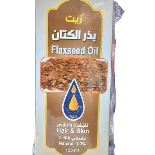 Linseed oil 125 ml for the skin and hair from Masazer Al-Hlam for Oils
