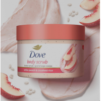 دوف,مقشر, للجسم, بخلاصة, الخوخ الأبيض, والأرز المطحون, 298جم دوف,مقشر, للجسم, بخلاصة, الخوخ الأبيض, والأرز المطحون, 298جم