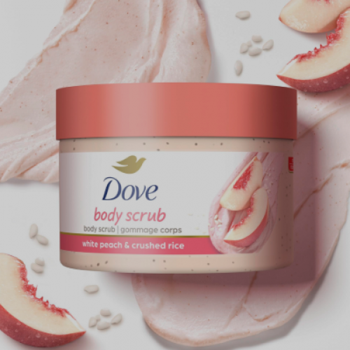 دوف,مقشر, للجسم, بخلاصة, الخوخ الأبيض, والأرز المطحون, 298جم دوف,مقشر, للجسم, بخلاصة, الخوخ الأبيض, والأرز المطحون, 298جم