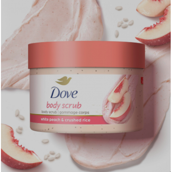 دوف,مقشر, للجسم, بخلاصة, الخوخ الأبيض, والأرز المطحون, 298جم