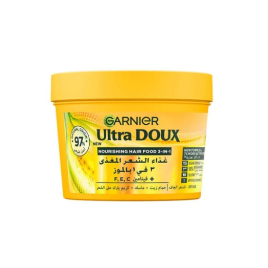 غارنييه الترا دوكس غذاء الشعر 3 في 1 للشعر الجاف 97 % طبيعي 390 مل غارنييه الترا دوكس غذاء الشعر 3 في 1 للشعر الجاف 97 % طبيعي 390 مل