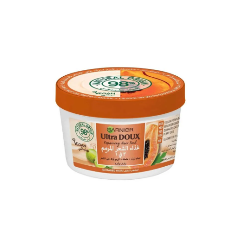 Garnier Ultra Dox 3 in 1 restorative hair food for damaged hair 98% natural - 390 ml