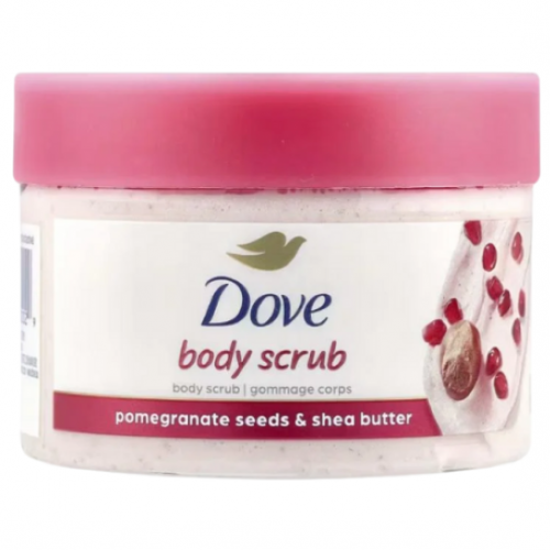 مقشر الجسم من دوف للحصول على بشرة ناعمة بالرمان وزبدة الشيا 10.5 اونصة للنساء 0.75 رطل مقشر الجسم من دوف للحصول على بشرة ناعمة بالرمان وزبدة الشيا 10.5 اونصة للنساء 0.75 رطل