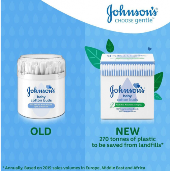 جونسون عيدان اذن قطنية للأطفال - 200 عود جونسون عيدان اذن قطنية للأطفال - 200 عود