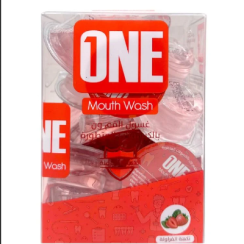 The mouthwash in advanced capsules strawberry flavor from The One, 20 capsules x 15 ml