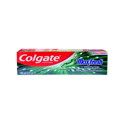 Colgate Max Fresh toothpaste with bamboo charcoal with whitening strips - 100 ml