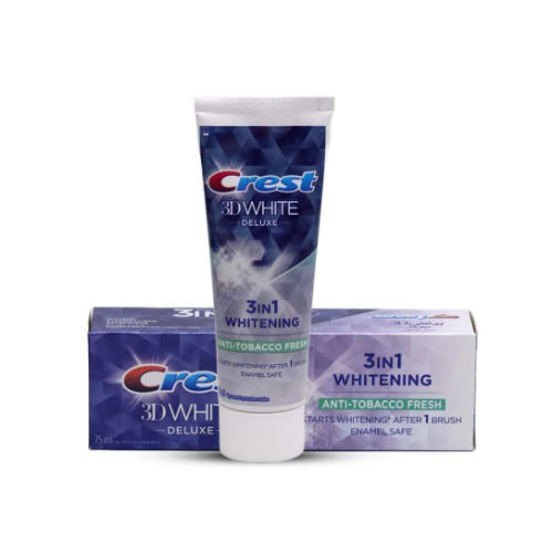 Crest White 3D toothpaste 3 in 1 whitening refreshment for smokers - 75 ml