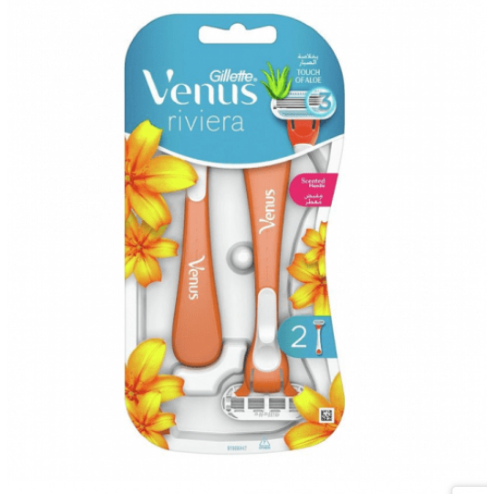 AI38 | جيليت أداة حلاقة فينوس كمفورت ريفييرا - 2قطعة بخلاصة الصبار/مقبض معطر AI38 | جيليت أداة حلاقة فينوس كمفورت ريفييرا - 2قطعة بخلاصة الصبار/مقبض معطر