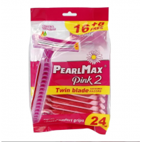 شفرات حلاقة بيرل ماكس بينك 2 شفرة مزدوجة للاستعمال مرة واحدة للنساء من رهالايف | قبضة مريحة، حلاقة ناعمة تقلل التهيج - دقة افضل، 24 قطعة شفرات حلاقة بيرل ماكس بينك 2 شفرة مزدوجة للاستعمال مرة واحدة للنساء من رهالايف | قبضة مريحة، حلاقة ناعمة تقلل التهيج - دقة افضل، 24 قطعة