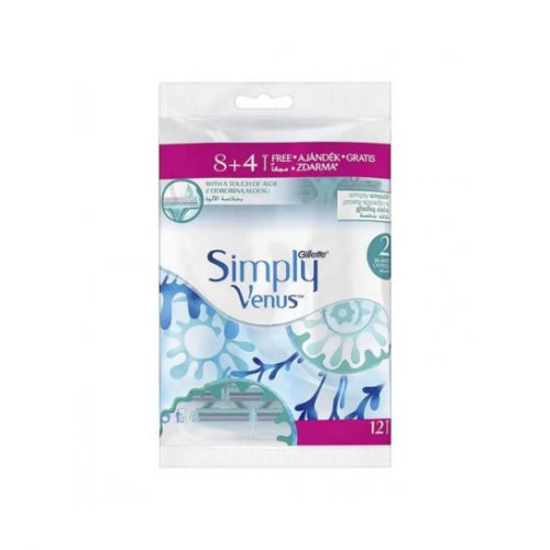 جيليت سيمبلي فينوس شفرات حلاقة تستخدم مرة واحدة - 12 قطعة