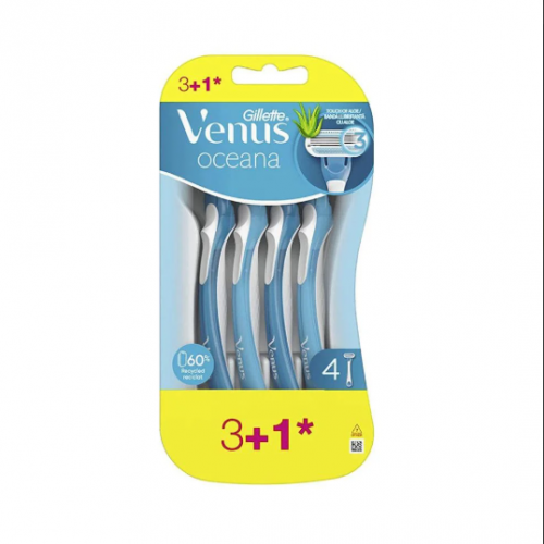 جيليت فينوس أوشيانا ماكينة حلاقة نسائية 3 شفرات -4 حبة