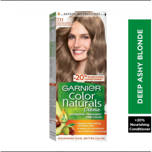 صبغة شعر غارنييه كولور ناتشرلز أشقر رمادي عميق - 7.11 صبغة شعر غارنييه كولور ناتشرلز أشقر رمادي عميق - 7.11