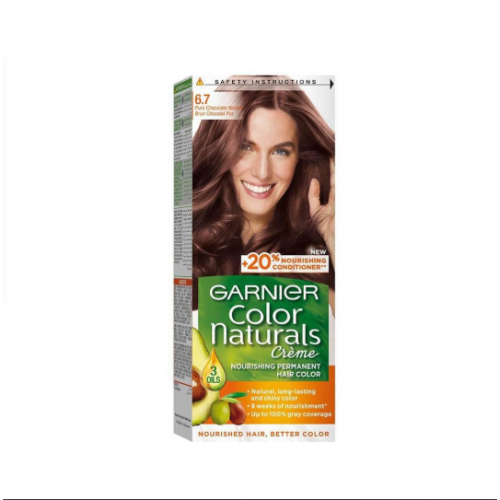 غارنييه كولور ناتشورالز صبغة شعر - بني شوكولا نقي 6.7 غارنييه كولور ناتشورالز صبغة شعر - بني شوكولا نقي 6.7
