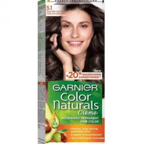 صبغة غارنييه بني فاتح رمادي 5.1 كولر ناتشورالز