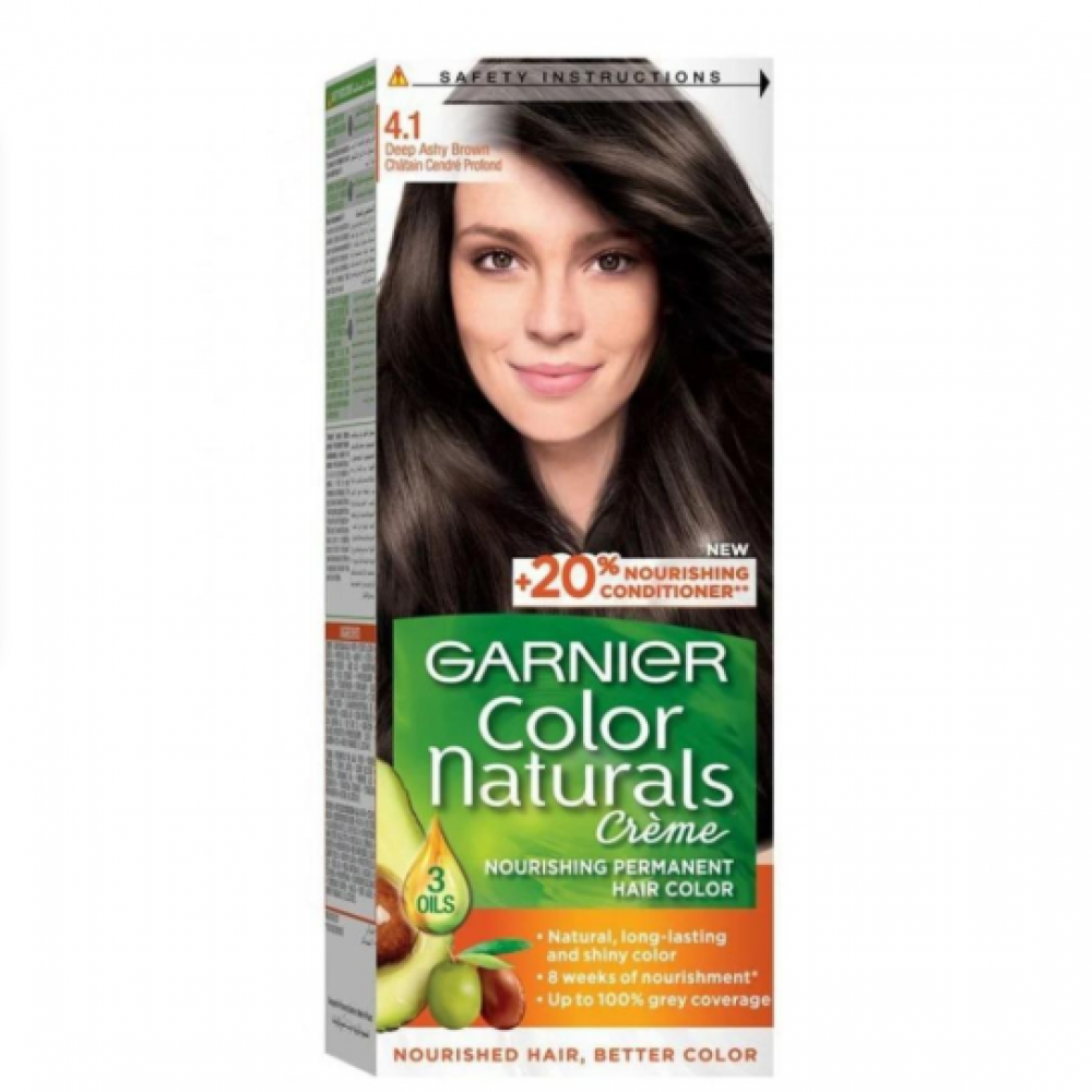 صبغة غارنييه كولور ناتشرلز - 4.1 بني رمادي عميق