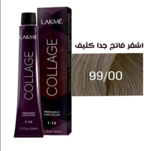 Lakme Collage permanent hair dye for both sexes, 99/00 very intense light blonde