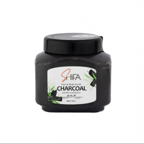 شفا صنفرة للوجه والجسم بخلاصة الفحم - 300 مل شفا صنفرة للوجه والجسم بخلاصة الفحم - 300 مل