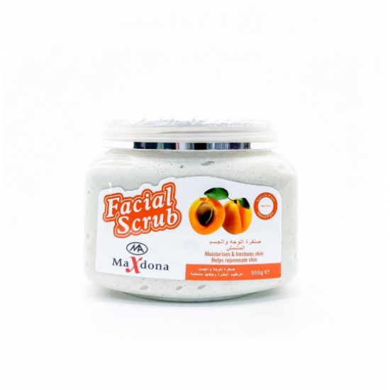 صنفره المشمش للوجه والجسم من ماكس دونا 500جرام