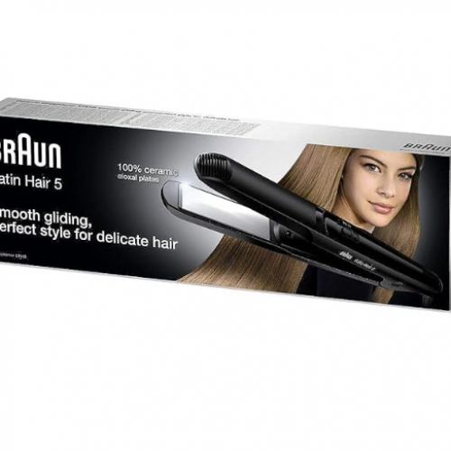 مكواة فرد الشعر ساتن هير 5 ST510 من براون، سيراميك، أسود