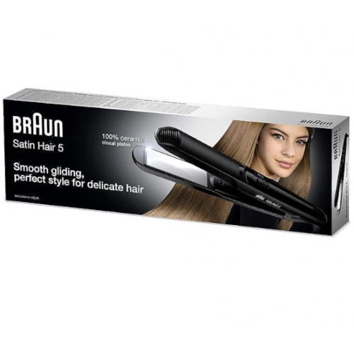 مكواة فرد الشعر ساتن هير 5 ST510 من براون، سيراميك، أسود
