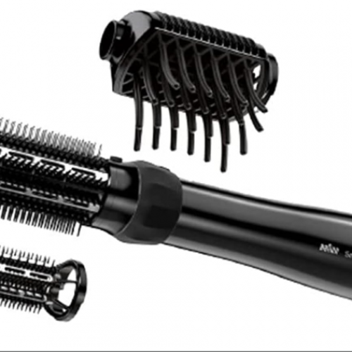 براون ساتين هير 5 AS530 اير ستايلار جهاز تصفيف الشعر مع 3 ملحقات، خاصية البخار - 1000 واط، أحمر