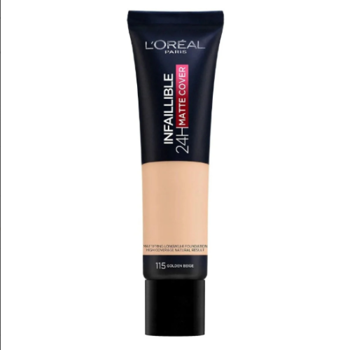 Infallible matte foundation cream from L'Oréal Paris - GLODEN BEIGE 115
